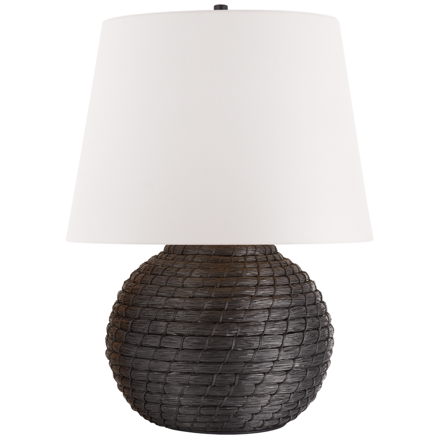 Visual Comfort & Co. Lohan Medium Table Lamp Table Lamps Visual Comfort & Co. Black Rattan  