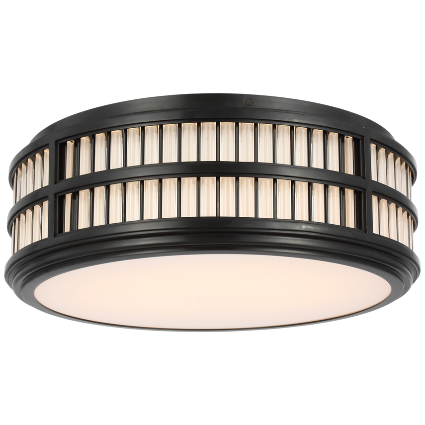 Visual Comfort & Co. Perren 18" Flush Mount Ceiling Flush Mounts Visual Comfort & Co. Bronze and Glass Rods  