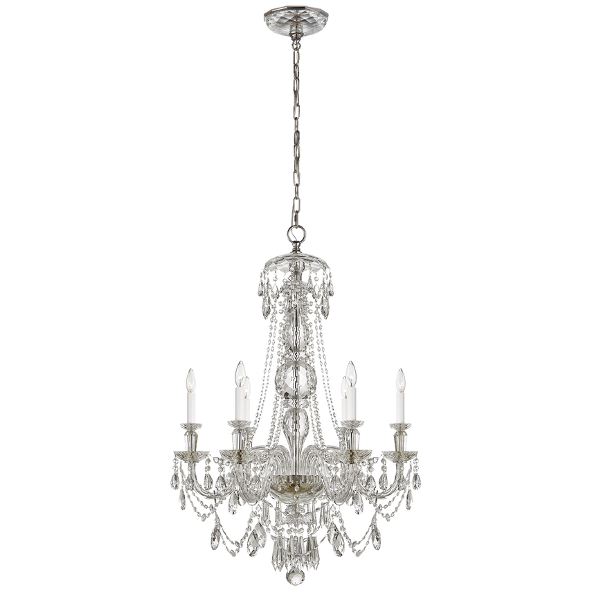 Visual Comfort & Co. Daniela Medium One-Tier Chandelier Chandeliers Visual Comfort & Co. Crystal  