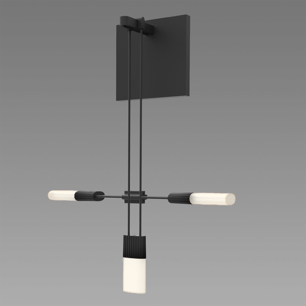 Sonneman Suspenders® Standard Single Sconce with Etched Chiclet Cluster Luminaire Sconces Sonneman   