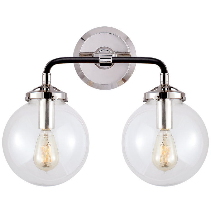 Visual Comfort & Co. Bistro Double Light Curved Sconce