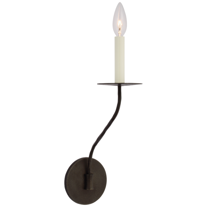 Visual Comfort & Co. Belfair Medium Single Sconce Wall Sconces Visual Comfort & Co. Aged Iron  