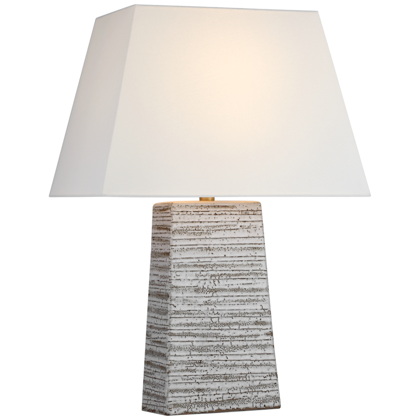 Visual Comfort & Co. Gates Medium Rectangle Table Lamp Table Lamps Visual Comfort & Co. Malt White Dust  