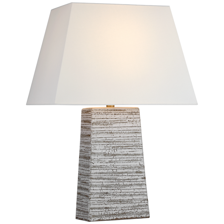 Visual Comfort & Co. Gates Medium Rectangle Table Lamp Table Lamps Visual Comfort & Co. Malt White Dust  