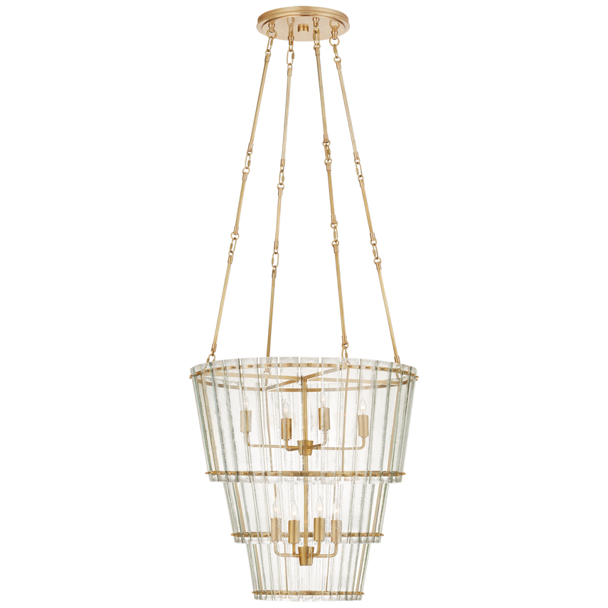 Visual Comfort & Co. Cadence Medium Waterfall Chandelier Chandeliers Visual Comfort & Co. Hand-Rubbed Antique Brass  