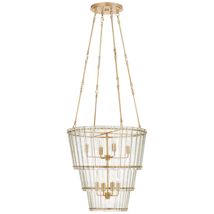 Visual Comfort & Co. Cadence Medium Waterfall Chandelier Chandeliers Visual Comfort & Co. Hand-Rubbed Antique Brass  