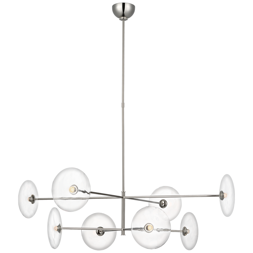 Visual Comfort & Co. Calvino X-Large Radial Chandelier Chandeliers Visual Comfort & Co. Aged Iron and Hand-Rubbed Antique Brass  