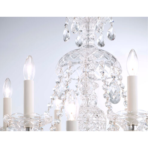 Schonbek Sterling 12 Light 29" Chandelier in Polished Silver with Heritage Handcut Crystal