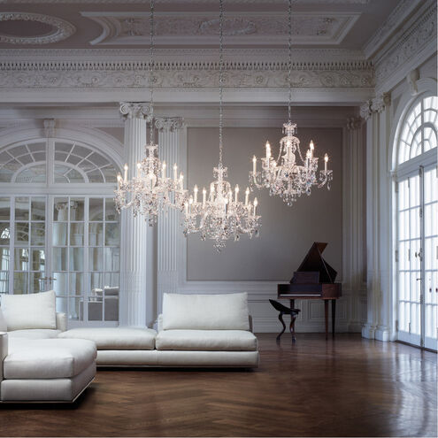 Schonbek Sterling 12 Light 29" Chandelier in Polished Silver with Heritage Handcut Crystal