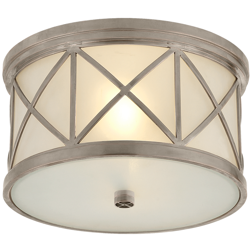 Visual Comfort & Co. Montpelier Small Flush Mount Ceiling Flush Mounts Visual Comfort & Co. Antique Nickel  