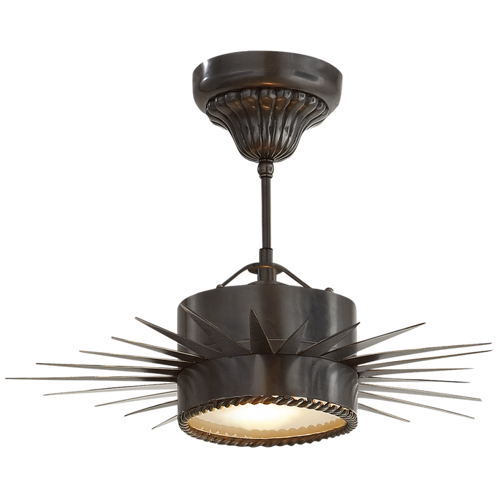 Visual Comfort & Co. Soleil Small Semi-Flush Ceiling Flush Mounts Visual Comfort & Co. Bronze  