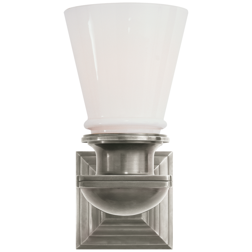 Visual Comfort & Co. New York Subway Single Light Wall Sconces Visual Comfort & Co. Antique Nickel  