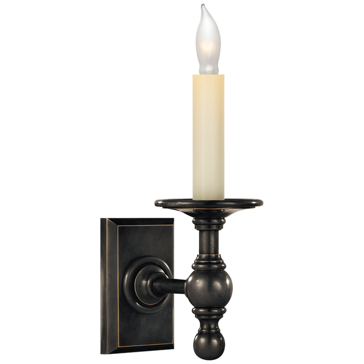 Visual Comfort & Co. Single Library Classic Sconce Wall Sconces Visual Comfort & Co. Bronze  