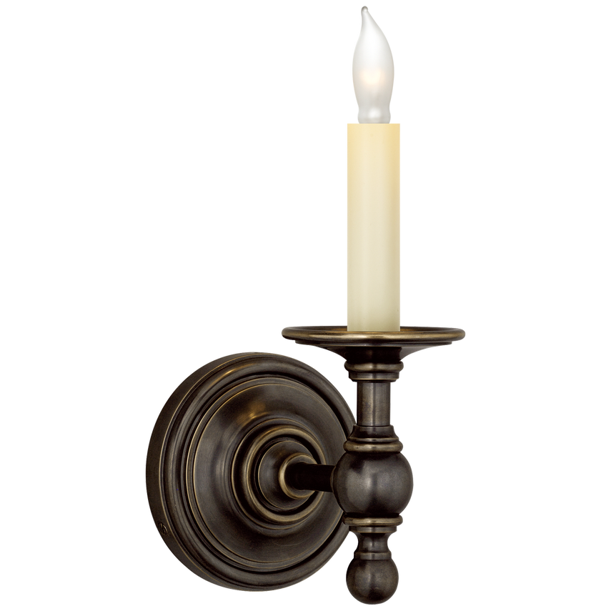 Visual Comfort & Co. Classic Single Sconce Wall Sconces Visual Comfort & Co. Bronze  