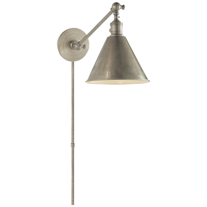 Visual Comfort & Co. Boston Functional Single Arm Library Light Wall Sconces Visual Comfort & Co. Antique Nickel  