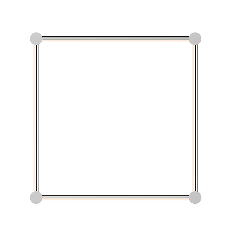 Sonneman Purolinear 360™ 24" Square LED Wall Bar