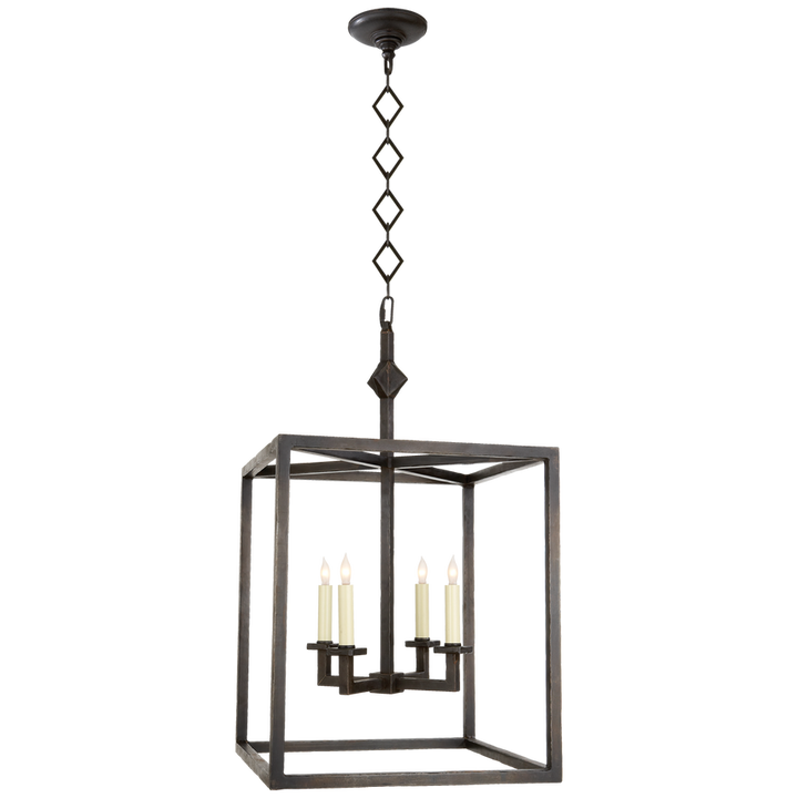 Visual Comfort & Co. Bastien Lantern Pendants Visual Comfort & Co. Aged Iron  