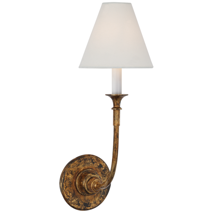 Visual Comfort & Co. Piaf Single Sconce Wall Sconces Visual Comfort & Co. Aged Iron  