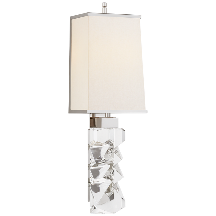 Visual Comfort & Co. Argentino Large Sconce Wall Sconces Visual Comfort & Co. Crystal and Hand-Rubbed Antique Brass  