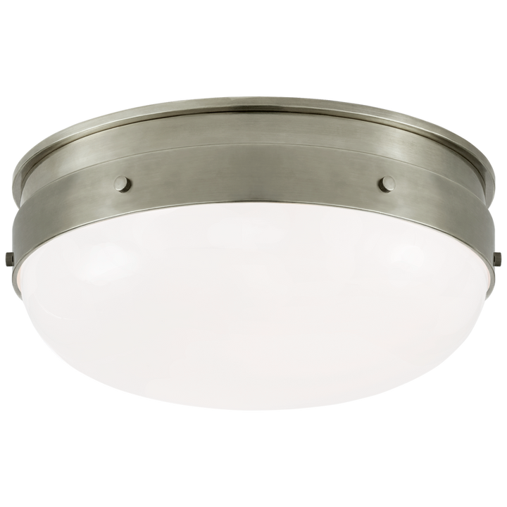 Visual Comfort & Co. Hicks Small Flush Mount Ceiling Flush Mounts Visual Comfort & Co. Antique Nickel  