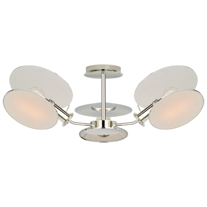 Visual Comfort & Co. Osiris Medium Reflector Semi-Flush Mount Ceiling Flush Mounts Visual Comfort & Co. Bronze with Antique Brass  