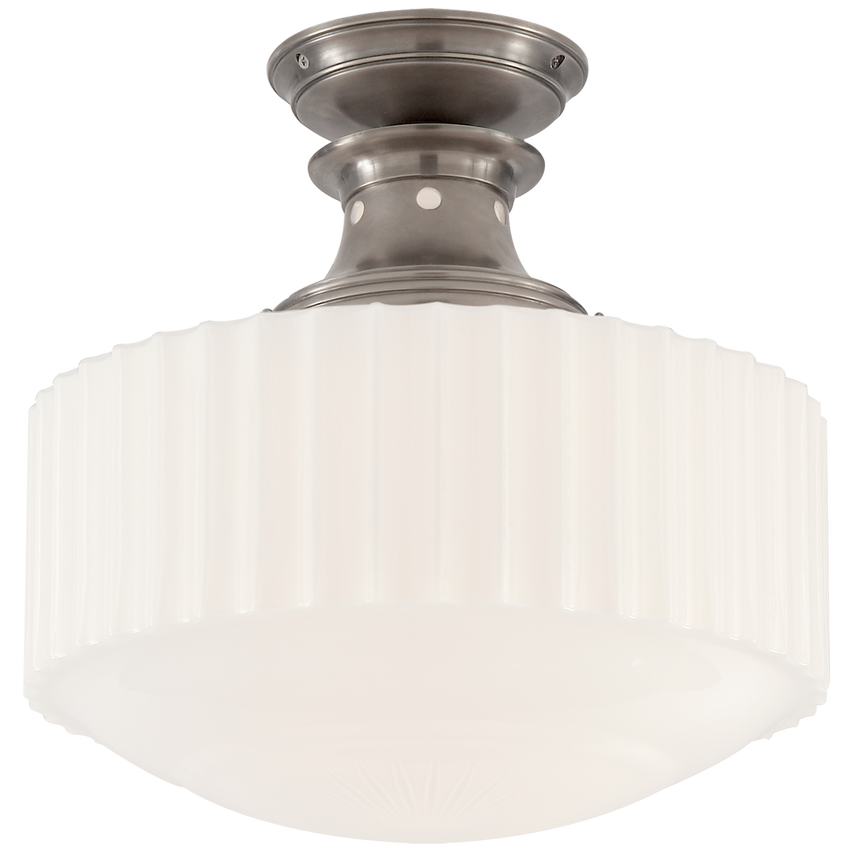 Visual Comfort & Co. Milton Road Flush Mount Ceiling Flush Mounts Visual Comfort & Co. Antique Nickel  