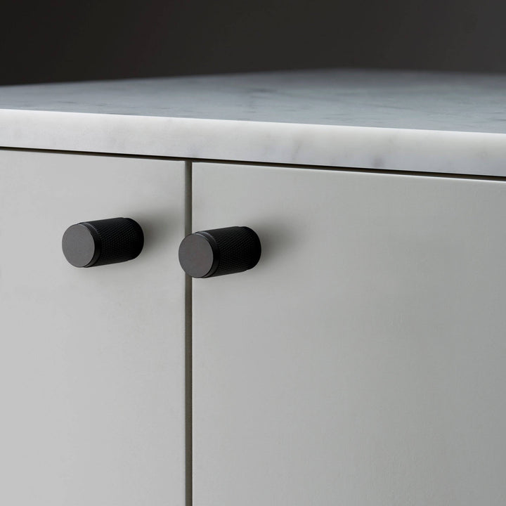Buster + Punch Furniture Knob | Cross Knurl | Plate