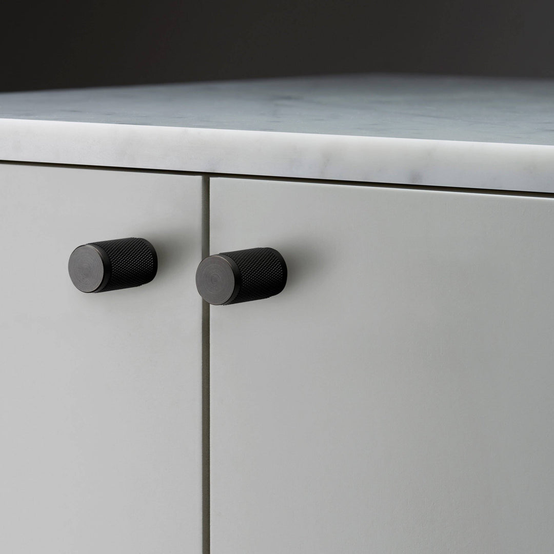 Buster + Punch Furniture Knob | Cross Knurl | Plate