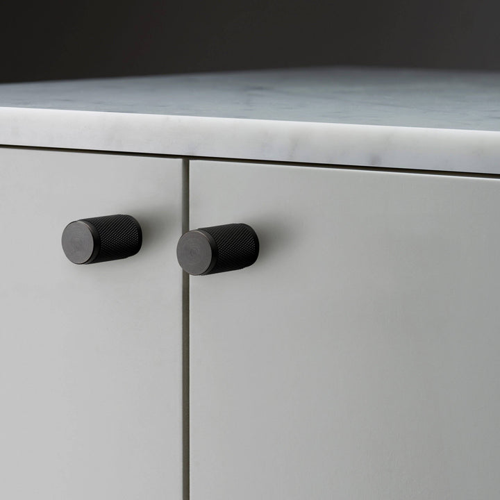 Buster + Punch Furniture Knob | Cross Knurl | Plate