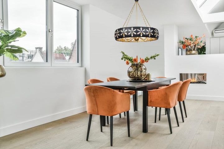 Venice 6-Light Chandelier in Metropolis Black and Gold by Breegan Jane by Savoy House