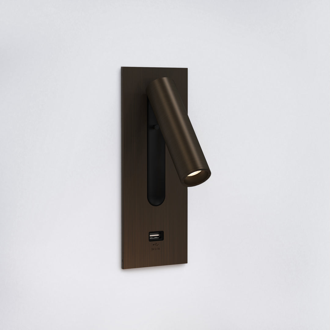 Astro Lighting Fuse 3 with USB Wall Sconces Astro Lighting 4.02x2.95x7.87 Bronze Yes (Integral), High Power LED