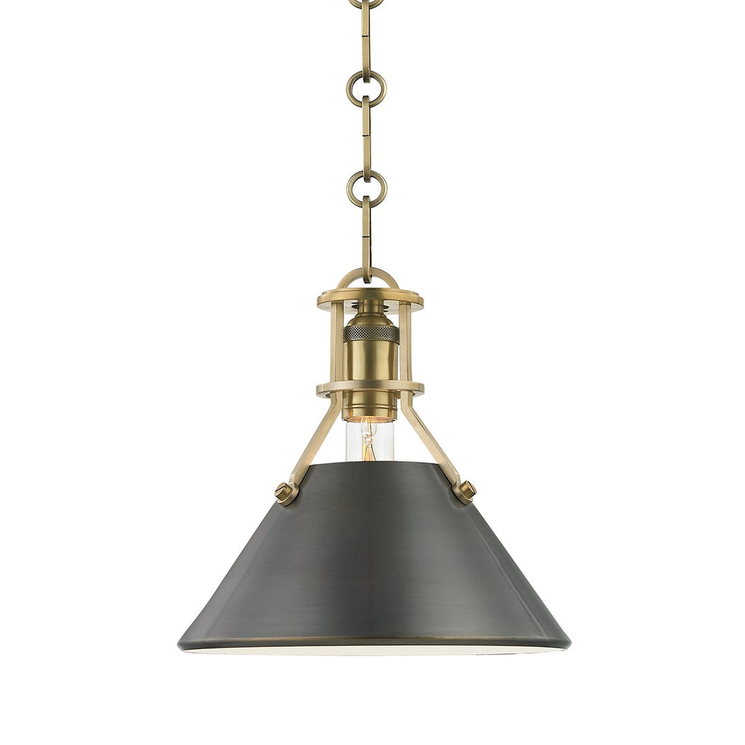 Metal No.2 - 1 LIGHT SMALL PENDANT Pendants Hudson Valley Lighting Aged/Antique Distressed Bronze  