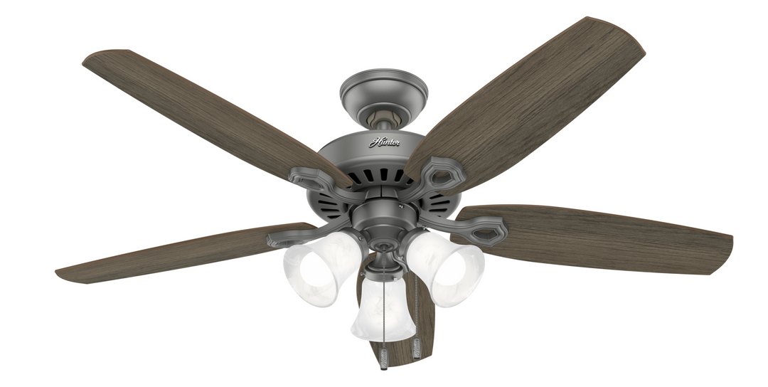 Hunter 52 inch Builder Ceiling Fan with LED Light Kit and Pull Chain Wall Decor Hunter   