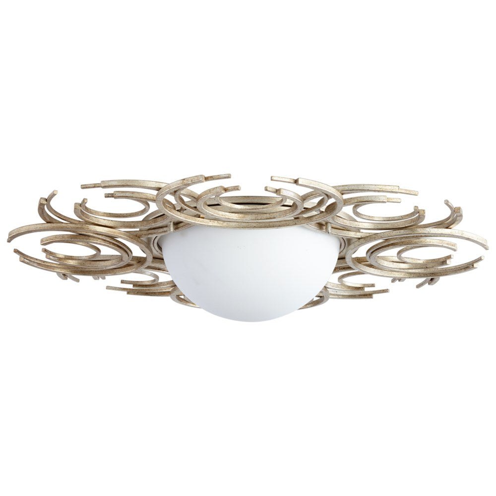 Cyan Design 06917 Vivian 2lt Ceiling Mount Ceiling Flush Mounts Cyan Design Aged Silver Leaf  