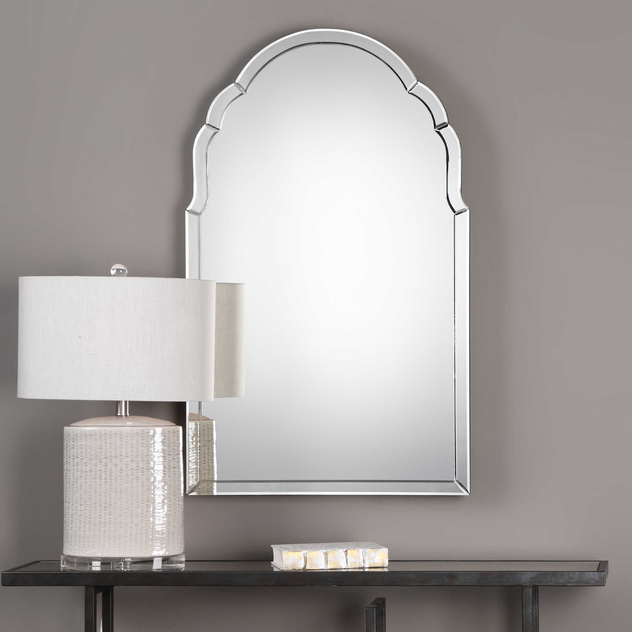 Uttermost Brayden Frameless Arched Mirror Frameless Arched Mirror Uttermost   