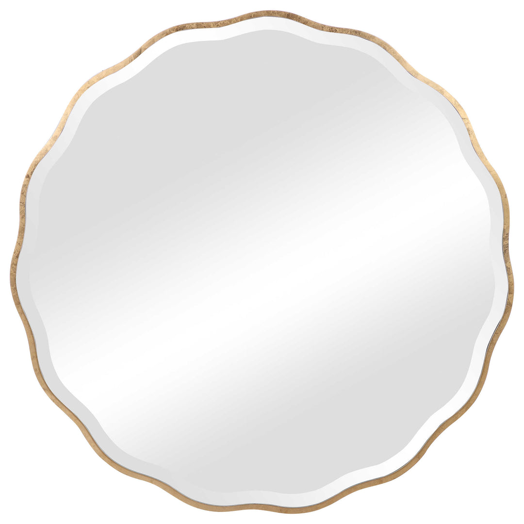 Uttermost Aneta Gold Round Mirror Mirrors Uttermost MDF,GLASS  