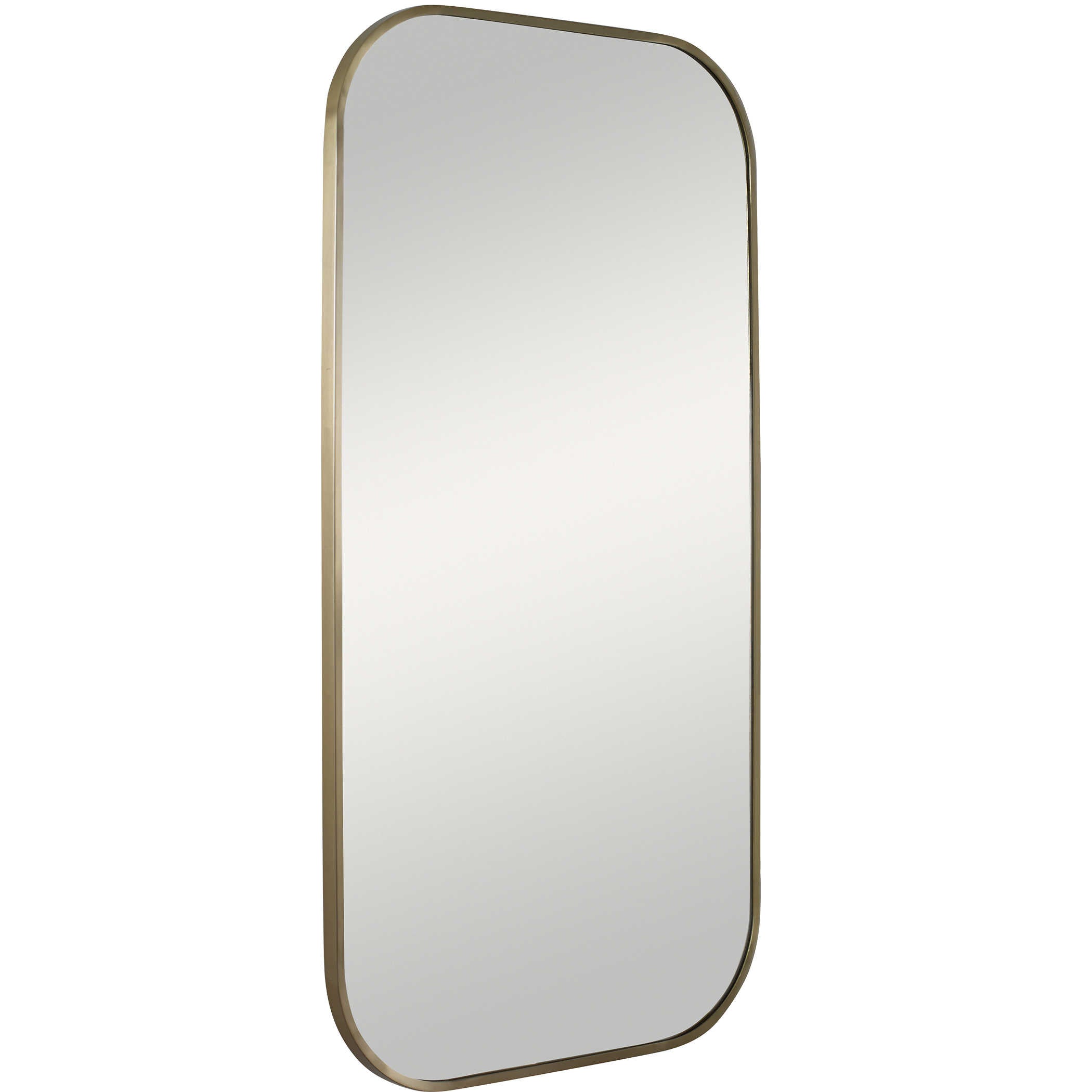 Uttermost Taft Plated Brass Mirror Mirror Uttermost STAINLESS STEEL, MDF, GLASS  