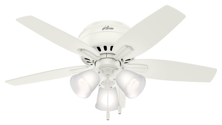 Hunter 42 inch Newsome Ceiling Fan with LED Light Kit and Pull Chain Indoor Ceiling Fans Hunter   