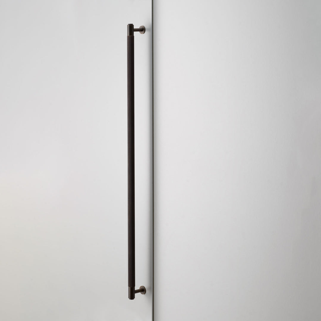 Buster + Punch 29.9 inch Cross Knurl Closet Bar Cabinet Hardware Buster + Punch Smoked Bronze  