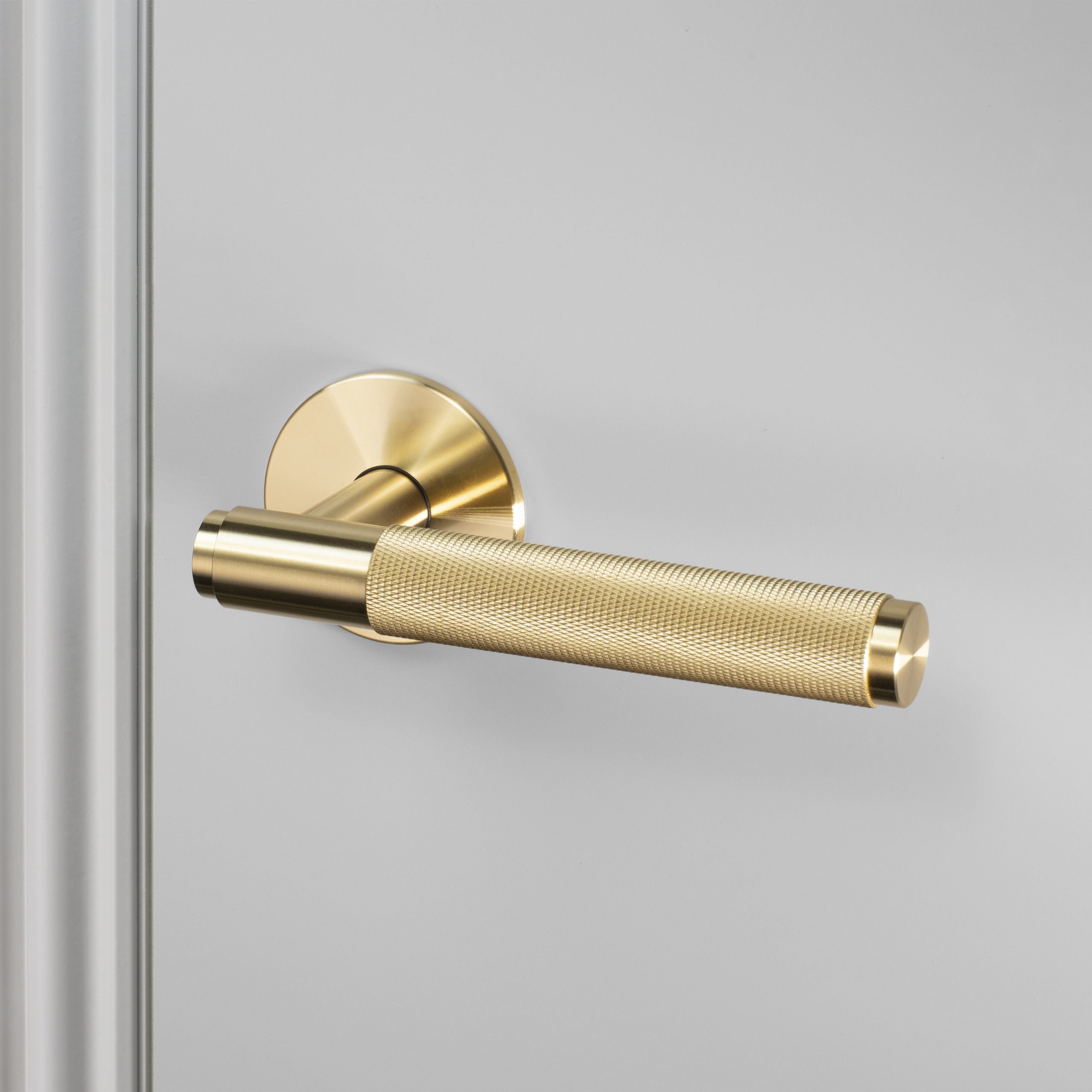 Buster + Punch Conventional Door Handle, Cross Design - FIXED TYPE Hardware Buster + Punch Brass  