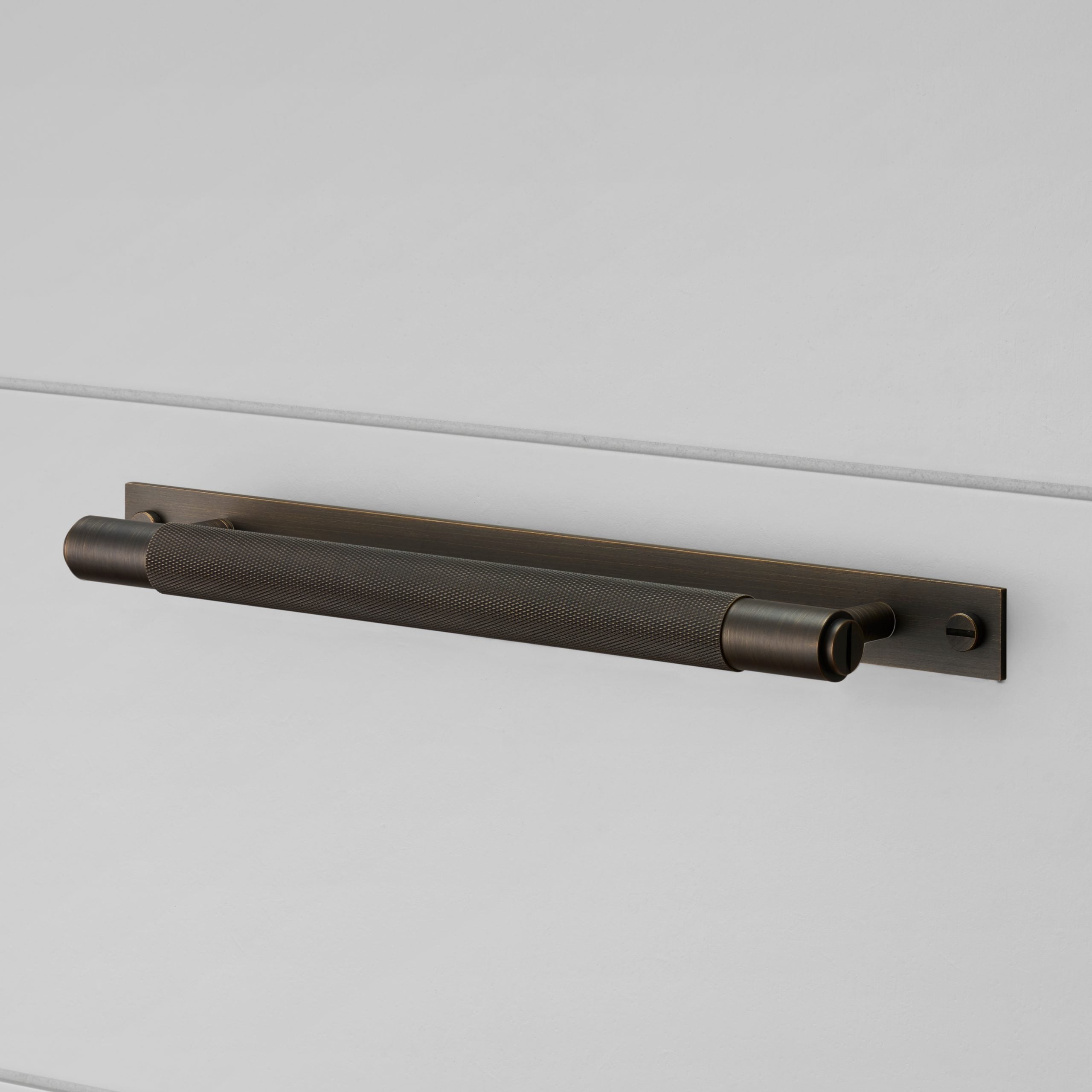 Buster + Punch Pull Bar, Cross Design Hardware Buster + Punch Smoked Bronze 0.32x0.07x0.03 