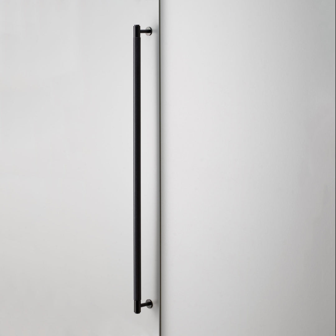 Buster + Punch 29.9 inch Cross Knurl Closet Bar Cabinet Hardware Buster + Punch Black  