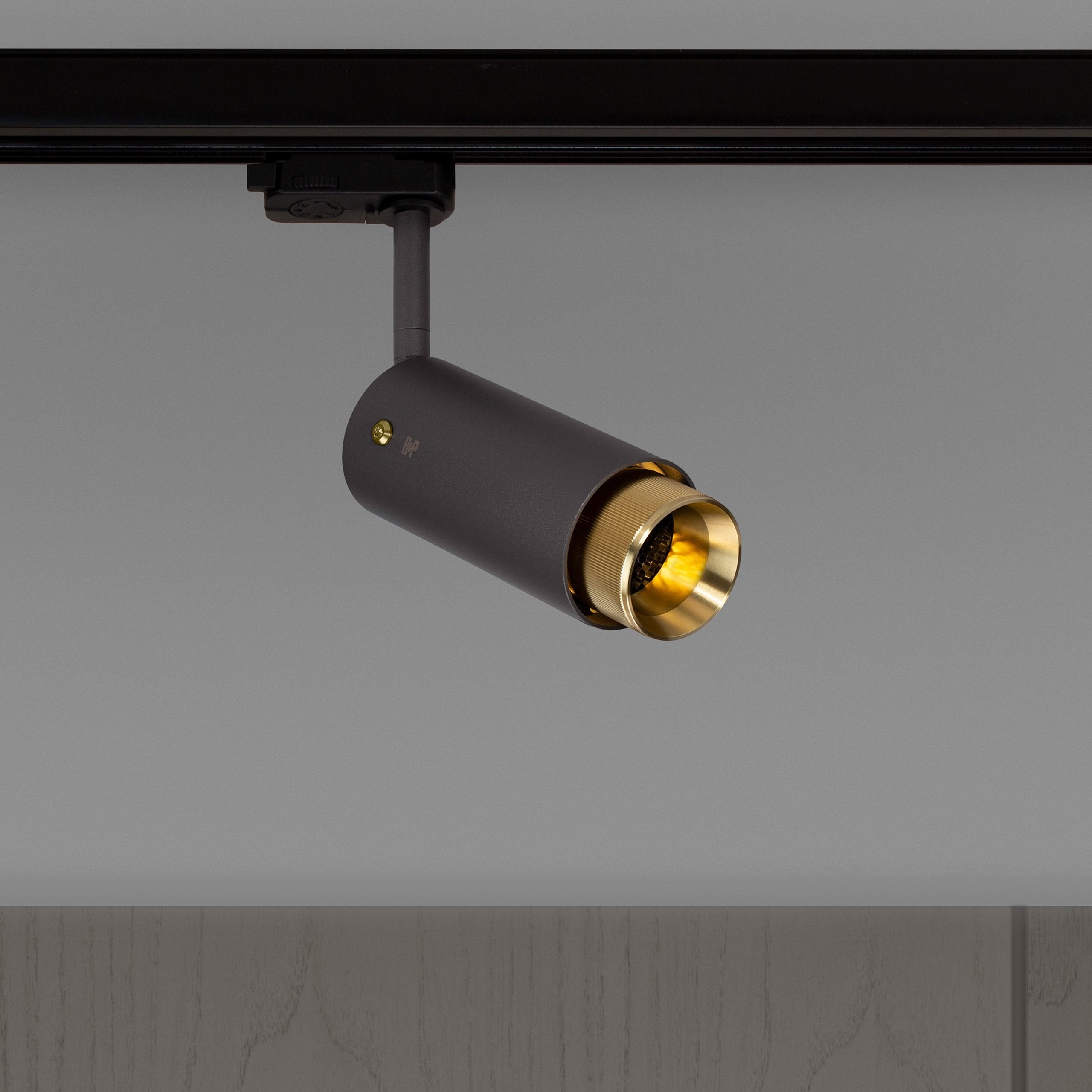 Buster + Punch Exhaust Track Flush Mount Ceiling Light Buster + Punch Graphite & Brass  