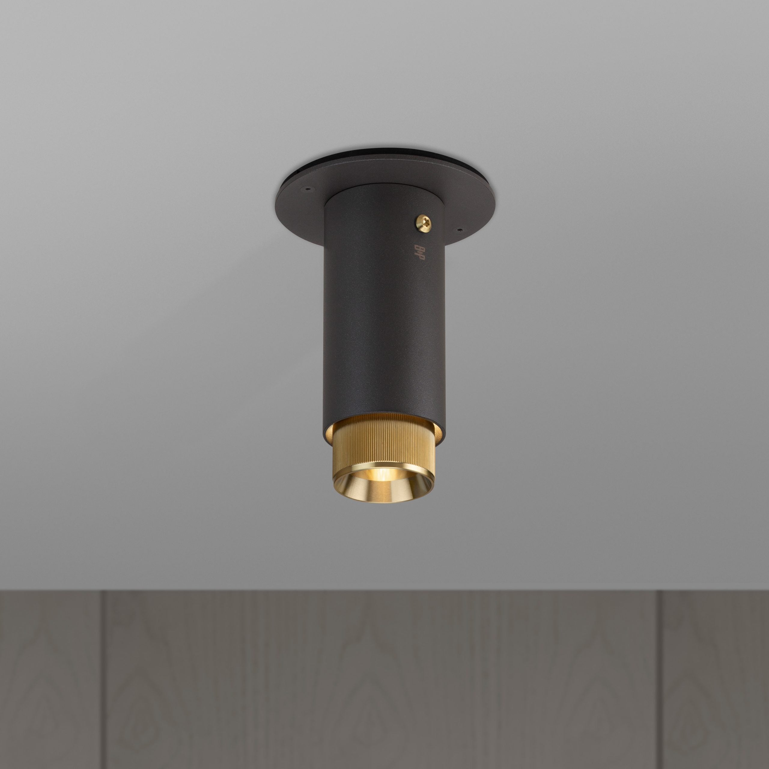 Buster + Punch Exhaust Surface Flush Mount Ceiling Light Buster + Punch Graphite & Brass  
