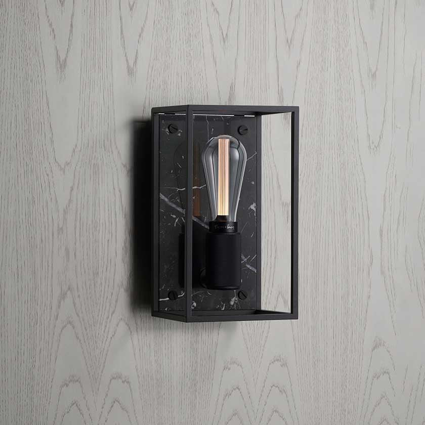 Buster + Punch Caged Wall Wall Light Fixtures Buster + Punch Black Marble Medium 