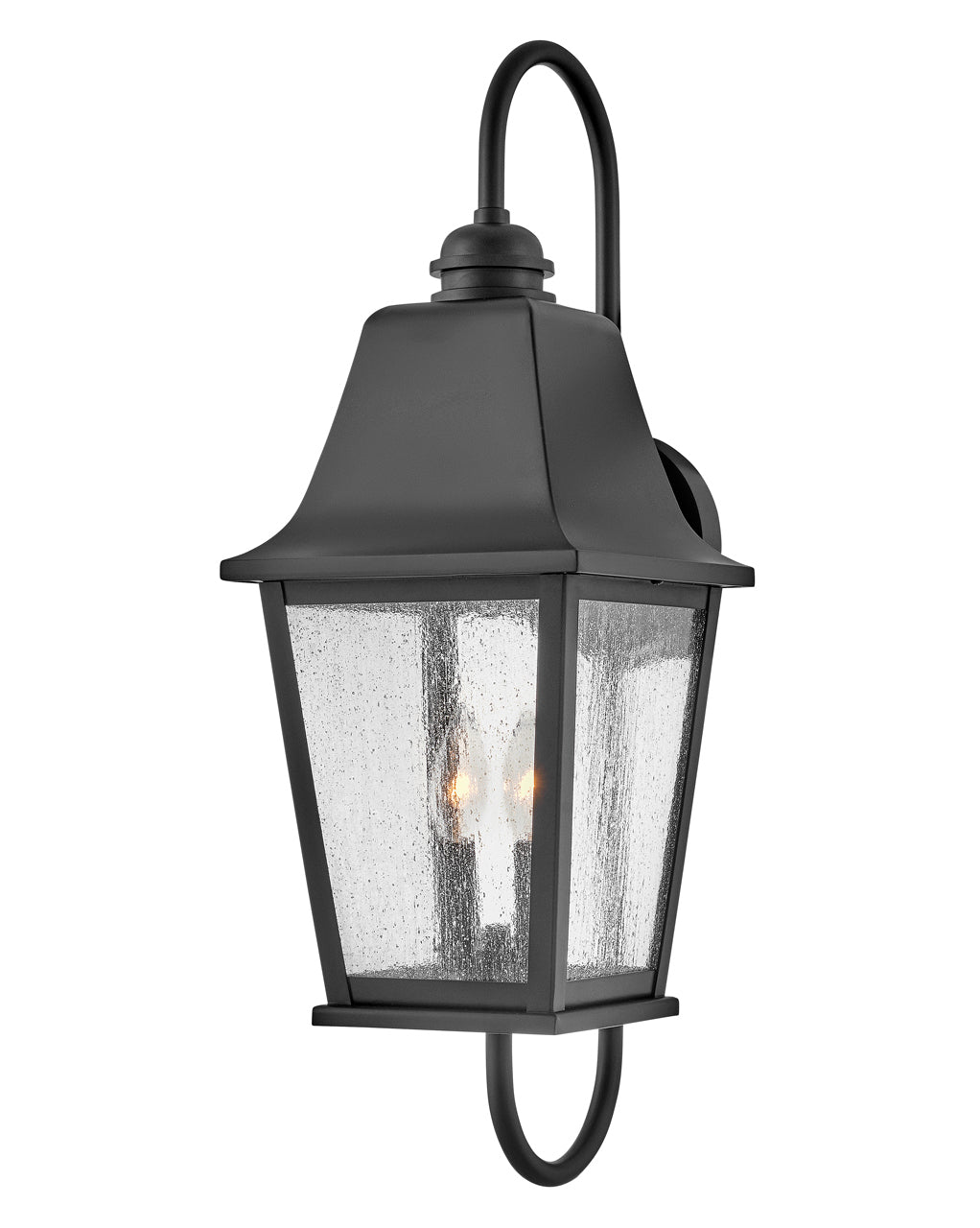 OUTDOOR KINGSTON Wall Mount Lantern Outdoor Wall Lights Hinkley Black 10.25x8.5x26.0 