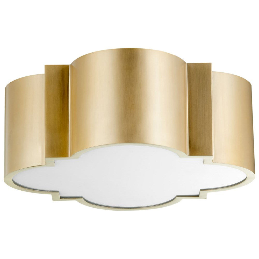Cyan Design 10063 Wyatt 2LT Ceiling Mount Flush Mount Ceiling Light Cyan Design Aged Brass  