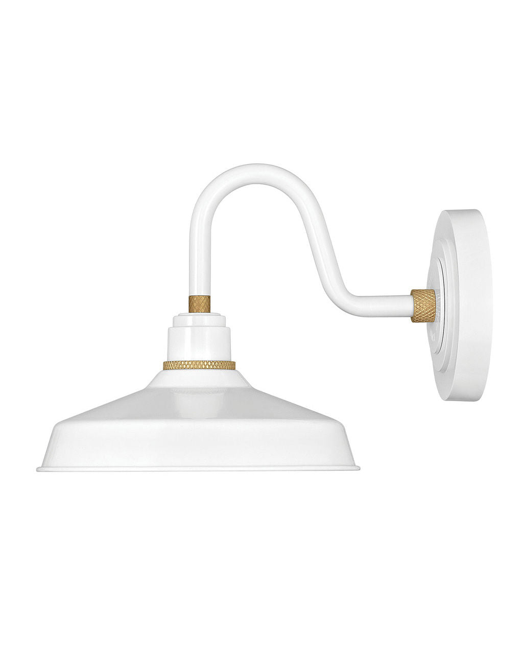 OUTDOOR FOUNDRY CLASSIC Gooseneck Barn Light Outdoor l Wall Hinkley Gloss White 13.25x9.5x9.25 