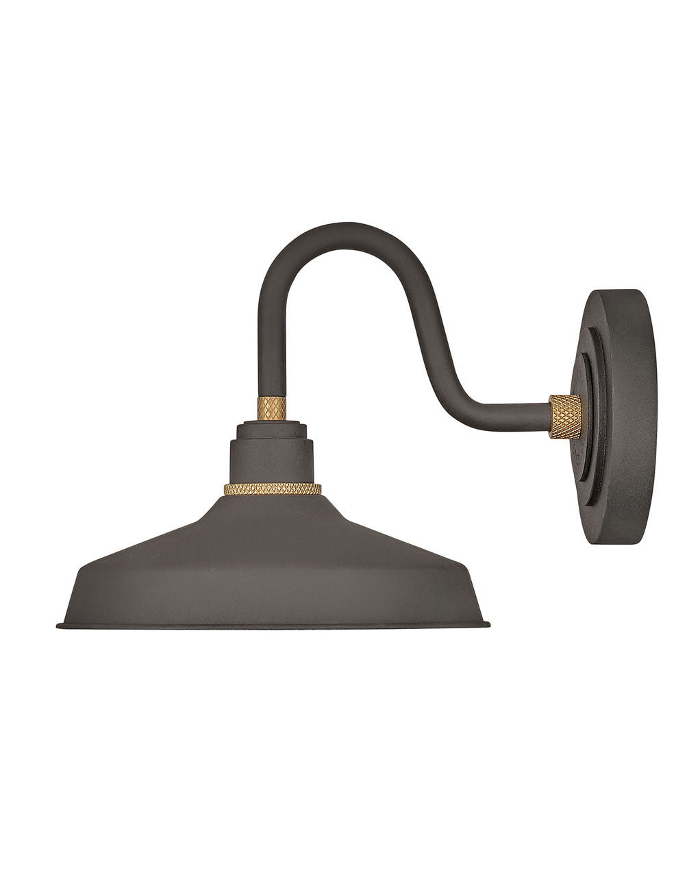 OUTDOOR FOUNDRY CLASSIC Gooseneck Barn Light Outdoor Wall Lights Hinkley Museum Bronze 13.25x9.5x9.25