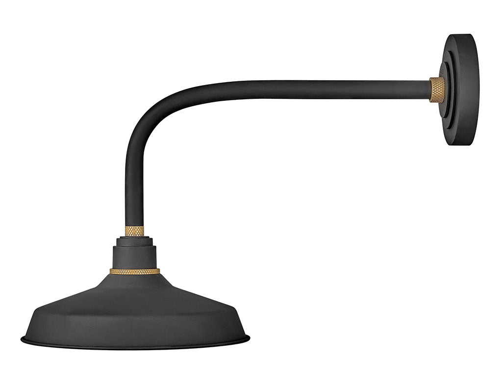 OUTDOOR FOUNDRY CLASSIC Straight Arm Barn Light Outdoor l Wall Hinkley Textured Black 23.75x12.0x16.0 